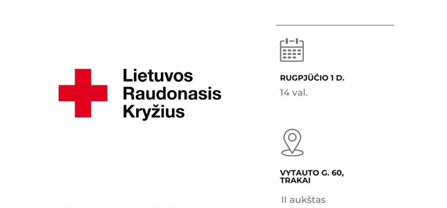 Ekrano_foto Kviečiame į Lietuvos Raudonojo Kryžiaus Trakų humanitarinio punkto atidarymą