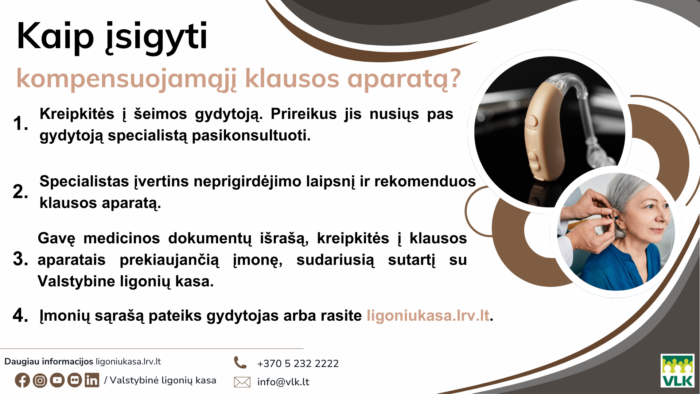 VLK_infografikas Klausos sutrikimai paliečia tūkstančius: kokios pagalbos pacientai gali sulaukti?