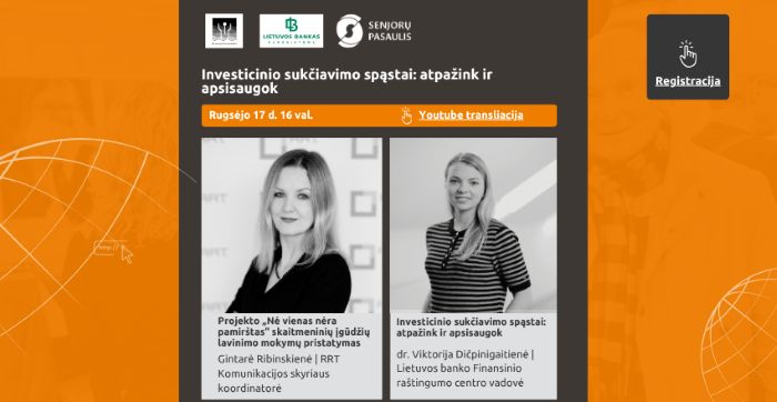 Nemokama nuotolinė paskaita apie investicinį sukčiavimą