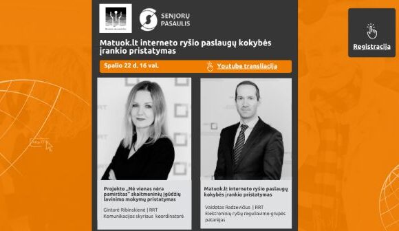 Skaitmeninio raštingumo projektas „Nė vienas nėra pamirštas” kviečia į paskaitą
